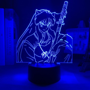 Lámpara LED de Anime Inuyasha para Decoración de Dormitorio Infantil, Luz Nocturna, Regalo de Cumpleaños para Niños, Decoración de Habitación, Lámpara 3D, Manga Inuyasha - Product Image 4