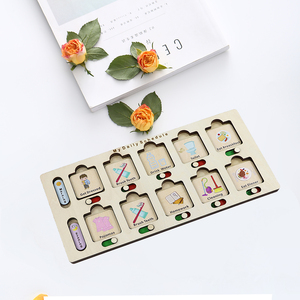 Trẻ em tùy chỉnh trách nhiệm hàng ngày Hội Đồng Quản trị nhịp điệu thẻ gỗ trực quan lịch trình hàng ngày biểu đồ thói quen bằng gỗ cho trẻ em Quà tặng - Product Image 2