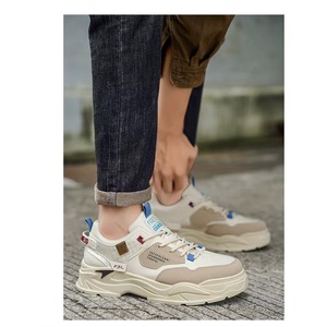 Zapatillas deportivas transpirables de malla de talla grande para hombre, ideales para correr y uso casual, con aumento de altura, ideales para otoño, venta al por mayor transfronteriza. - Product Image 2