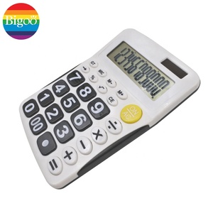 Trắng máy tính với màu sắc lớn numbes nút điện kép 12 chữ số hiển thị máy tính cho văn phòng - Product Image 2