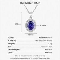 Collar con Colgante de Circonita de Dan Jewelry para Aniversario, Regalo de San Valentín, Circonita Cúbica 5A