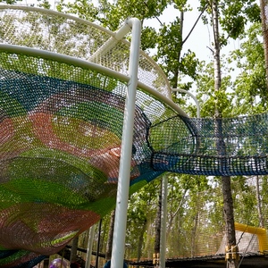 Parcours d'obstacles en bois Ropecube Forest Adventure Equipment, aire de jeux en filet en hauteur, aire de jeux de loisirs de grande capacité pour les centres de villégiature - Product Image 6