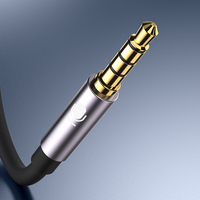 YAU29 pour la vente en gros – Répartiteur de port 4 pôles en alliage d'aluminium tressé de haute qualité 3,5 mm, prise pour écouteurs et microphone, haut-parleur 15 cm