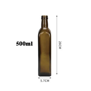 Bottiglie in <span class=keywords><strong>Vetro</strong></span> Quadrate per Olio d'Oliva 250ml-1000ml (<span class=keywords><strong>1</strong></span> <span class=keywords><strong>Litro</strong></span>) con Tappo a Vite, Vendita all'Ingrosso - Product Image 5