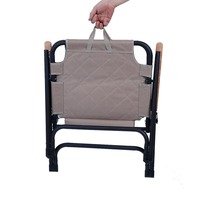 Chaise pliante Kermit en bambou rond portable pour l'extérieur, épaissie, pour restaurant, café, camping