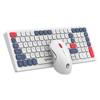 RAIKU R906 Wireless Keyboard and Mouse Set 2.4G Dual Mode Rechargeable 100 Keys Scissor Switch for Office PC