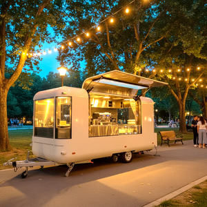 Rimorchio Mobile per Alimenti in Acciaio Inossidabile Progettato per la Produzione di Hamburger, Pizza e Gelato per Uso Commerciale e Catering - Product Image 4