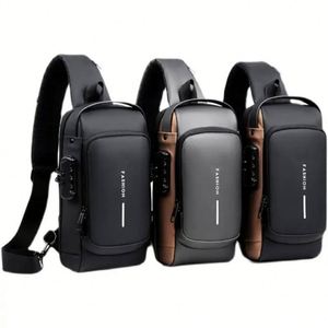 Wholesale <b>Cheap</b> Waterproof Anti Theft Laptop Backpack with USB Crossbody Sling for Unisex PVC Lining Button Closure J0095 - Product Image 6
