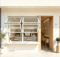 Fenêtre pliante de terrasse en aluminium à rupture de pont thermique, pleine hauteur, double vitrage en verre trempé, coupe-vent, étanche, taille personnalisée
