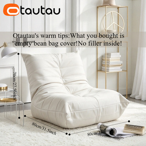 Funda para <span class=keywords><strong>Puff</strong></span> Otautau sin Relleno, Chaise Longue Reclinable, <span class=keywords><strong>Puff</strong></span>, Sofá Cama con Reposapiés Otomano SF025 - Product Image 3