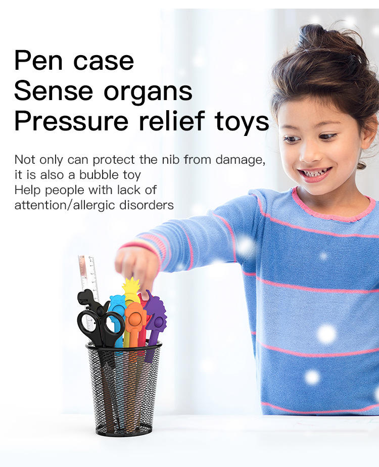 RUIOMII Lot De 8 Machouilleur Enfant, Embout Stylo A Macher Enfant Tdah Souffrant De Dentition, D'autisme Et De TDAH