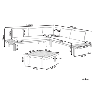 AJUNION Mobilier en aluminium <span class=keywords><strong>Canapé</strong></span> sectionnel en forme <span class=keywords><strong>de</strong></span> L Ensemble <span class=keywords><strong>de</strong></span> <span class=keywords><strong>jardin</strong></span> à cadre KD 4 pièces Mobilier d'extérieur en bois Ensemble <span class=keywords><strong>de</strong></span> salon <span class=keywords><strong>de</strong></span> <span class=keywords><strong>canapé</strong></span> d'angle - Product Image 6