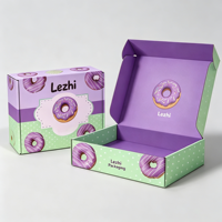 Boîtes en papier pliables écologiques de qualité alimentaire, style personnalisé, pour macarons, beignets, biscuits, pain, gâteaux, emballages de beignets, boîtes en papier de qualité supérieure