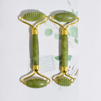 Nouveau produit HZ Gemstone : Meilleur prix, haute qualité, marque privée, anti-âge, massage corporel, rouleau facial en jade vert naturel.