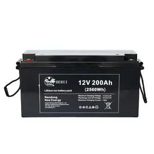 Nhà Máy Giá có thể sạc lại năng lượng mặt trời lưu trữ năng lượng Li ion 12V 200AH LiFePO4 pin lithium