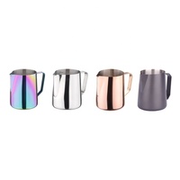 Pichet à lait personnalisé en acier inoxydable 304 pour Latte Art - Verseur fin/large/col de cygne, carafe à café pour barista avec ou sans poignée
