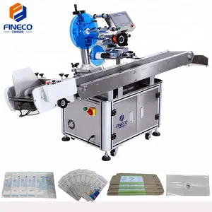 FK812 Automatic Hang Tag horizontal Paging flat box Lids scratch card top surface labeling machine label Applicator