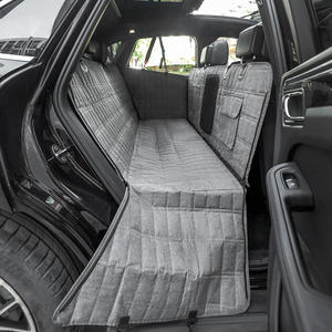 ผ้าคลุมเบาะรถยนต์สำหรับสัตว์เลี้ยงแบบถอดได้ กันน้ำ ลายสก็อตสุดหรู สำหรับสุนัข สำหรับด้านหลังรถยนต์ แบ่งออกเป็นสองช่องตาข่าย พร้อมสายรัดนิรภัย ใช้ได้ทุกฤดู - Product Image 3
