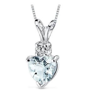 Collana con Ciondolo a Cuore in Zirconia Cubica, Placcata Argento, Gioielli da Donna alla Moda, Stile Romantico, Montatura a Griffe, Materiale in Lega - Product Image 1