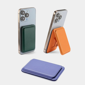 Cartera Magnética de Cuero al por Mayor, Soporte para Teléfono Móvil con Ranura para Tarjetas, Soporte para Anillo Metálico Magsafe para iPhone, Pegatinas - Product Image 5