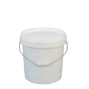 Factory wholesale 10L food grade round paint pail Recyclable custom plastic bucket with lid