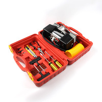 Heavy Duty Double Cylinder Tyre Inflator Portable Mini Air Pump Dc 12v Car Air Compressor Tire Inflator With Toolkit