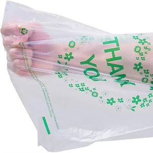 Gracias Camiseta Bolsas de plástico en bolsas de compras blancas a granel Bolsa de restaurante (11 "x 6" x 21 ") tamaño personalizado - Product Image 1