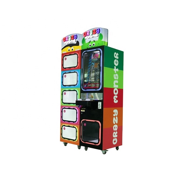 Crazy Monster Coin Operated Vending Prize Arcade Game Machine for Sale