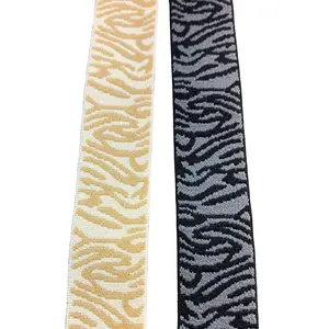 Cintura para calças de cinto, faixa elástica de crochê para calças esportivas, tecido de zebra e jacquard, com fita elástica elástica para roupas esportivas