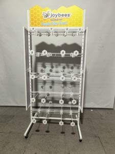 Appendere <span class=keywords><strong>abbigliamento</strong></span> con ganci ruote in metallo Display Stand su due lati su misura bianco moderno e classico ripiano multiplo - Product Image 3