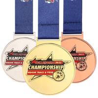 Nouveau Vente en gros Concevez votre propre logo en alliage de zinc vierge 3D Gold Award Marathon Running Custom Metal Sport Medal