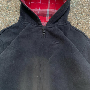 Produzione Personalizzata di Giacche Premium Pesanti 460 Gsm con Felpa con Cappuccio Slim Fit a Quadri con Zip - Product Image 2