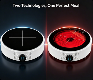 <span class=keywords><strong>Cuisinière</strong></span> électrique intelligente portable ronde à induction et infrarouge en céramique avec commande par bouton tactile - Product Image 3