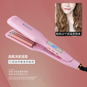 Fer à friser multi-styler Kemei KM-1227 rose avec écran numérique et chauffage rapide - Product Image 5