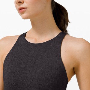 Reggiseno sportivo a supporto medio nero incrociato sul retro logo personalizzato Yoga br per le donne - Product Image 5