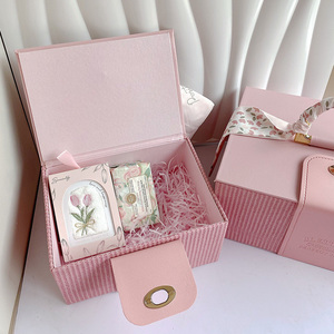 ABCO Simple maquillage boîte cadeau mariage fiançailles demoiselle d'honneur boîte à bonbons copines cadeau d'anniversaire main boîte vide - Product Image 4