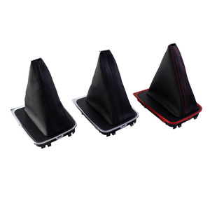 Volkswagen Golf 7 Gear <b>Knob</b> QZXN-D103 Leather Ergonomic <b>Shift</b> Panel Assembly Red Silver Blue Electroplated - Product Image 4