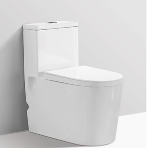Inodoro de Cerámica de Una Pieza con Doble Descarga y Alta Tasa de Descarga, Sanitario para Baño WC - Product Image 4