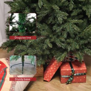 Arbre de Noël DB 7FT Classic 180cm pré-éclairé avec embouts de branche en PVC 1906 ignifuges artificiels respectueux de l'environnement - Product Image 5
