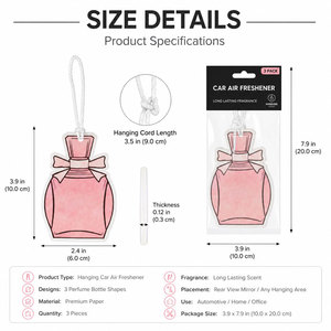 Diffuseur de parfum de luxe personnalisé pour voiture, longue durée, style carte suspendue, flacon de parfum, décoration intérieure automobile, cadeau - Product Image 4