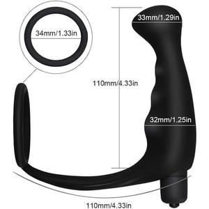 Jouets sexuels pour hommes, vibrateur anal masseur de prostate avec anneau pénien 10 modes de vibration, jouets sexuels anaux perles anales pour couples adultes - Product Image 6