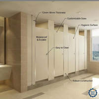 Panel Laminado Compacto HPL de Melamina Moderno de 1500*2440 mm, Resistente al Fuego y al Agua, para Divisiones de Baños en Hospitales y Escuelas