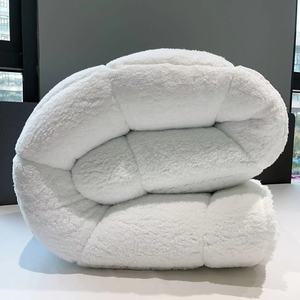 Tùy chỉnh kích thước Nữ Hoàng Vua giường đôi Mặt Sherpa lông cừu chắp vá mùa đông đảo ngược thoải mái Duvet bao gồm tất cả các mùa khách sạn sử dụng - Product Image 5