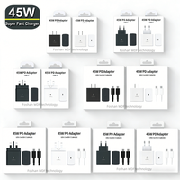 Adaptateur d'alimentation TA845 45W Type-C PD 3.0 pour chargeur rapide avec prises EU/UK/US