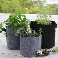 Chaude 1 3 5 7 10 20 30 50 200 gallons respirant jardinière tissu non tissé Pots de plantes Polyester poignées aération sacs de culture
