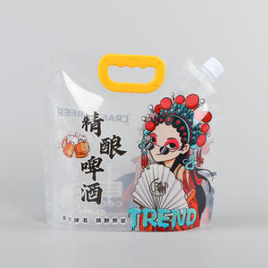 Sac de stockage portable pour assaisonnements avec bec verseur auto-aspirant, imprimé en couleur, pour emballage de bière artisanale et de jus, vente en gros - Product Image 1