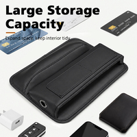 Organisateur universel en cuir pour l'espace entre les sièges de voiture, double poche en cuir PVC, rangement multi-emplacements pour téléphone, câble, carte
