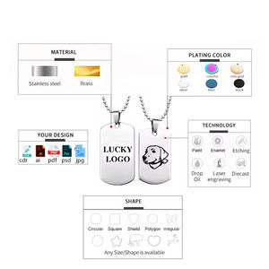 Plaque d'identification pour chien, fabrication directe usine, en acier inoxydable, vierge, anti-perte, pour gravure de lettres - Product Image 2