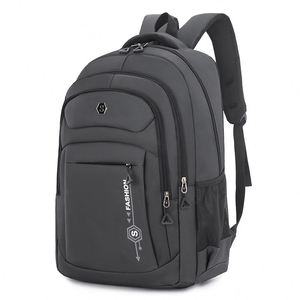 Mochila para portátil de hombre personalizable de tela sintética de cuero y poliéster con diseño informal enrollable color negro - Product Image 1