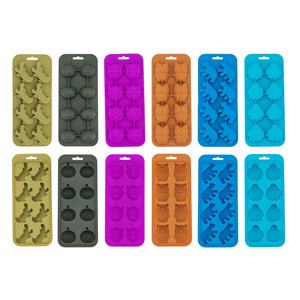 Custom Siliconen Mal Met Verwijderbaar Deksel Voor Ijsblokje Lade Halloween Pompoen Uil Ghost Dier Mal Voor Chocolade Jelly Candy - Product Image 2